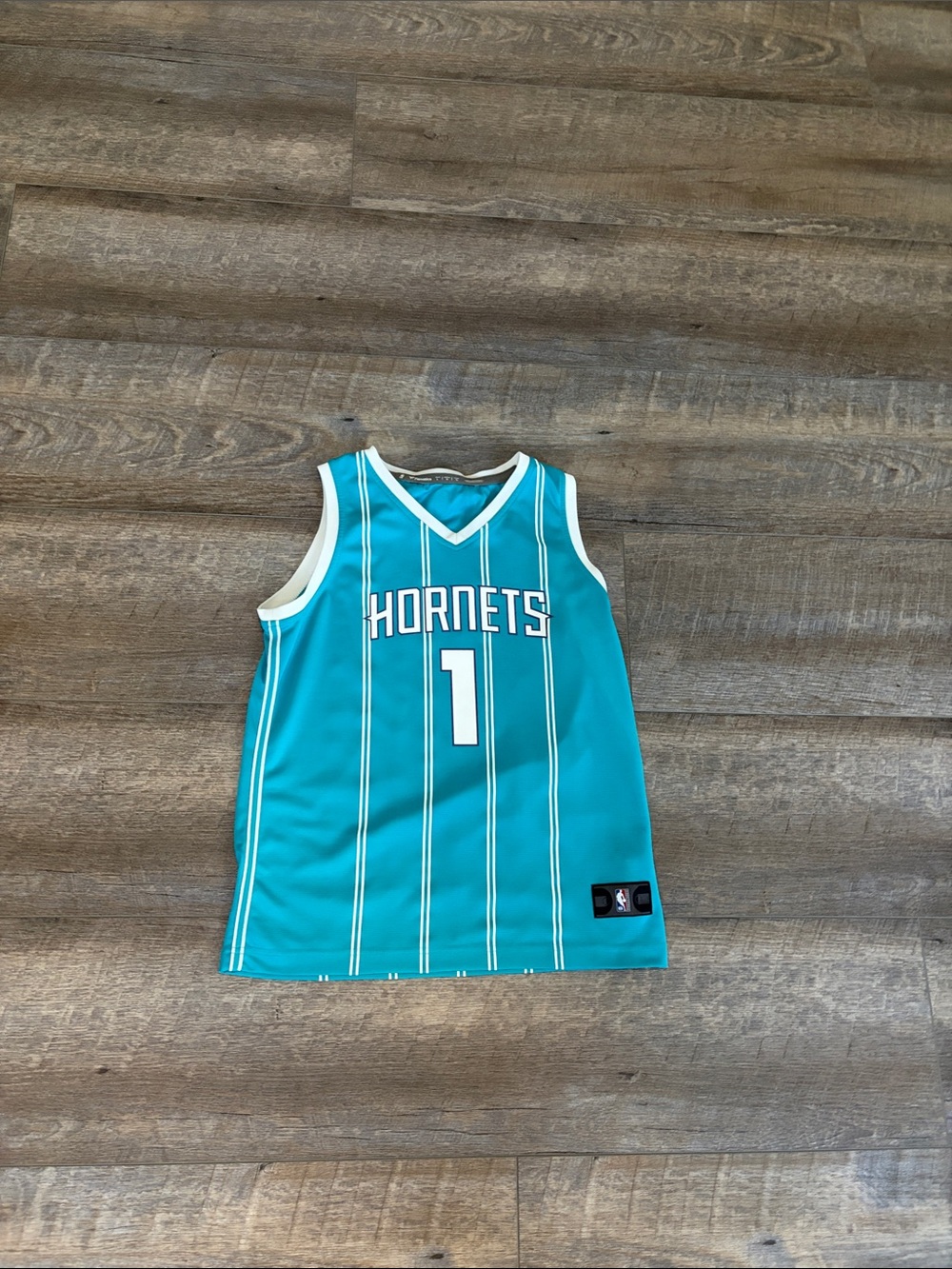 Fabletics Teal and White Hornets Lamelo Ball #1 Basketball Jersey